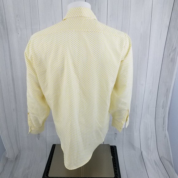 Vintage Permanent Press Shirt Polyester Disco Sz L - Picture 7 of 10